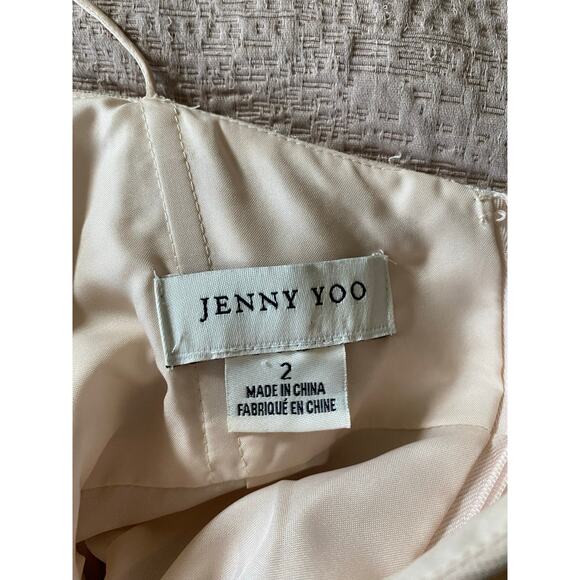 JENNY YOO Drew Print Enchanted Floral Blush Bridesmaid Dress Size 2 - Picture 4 of 6